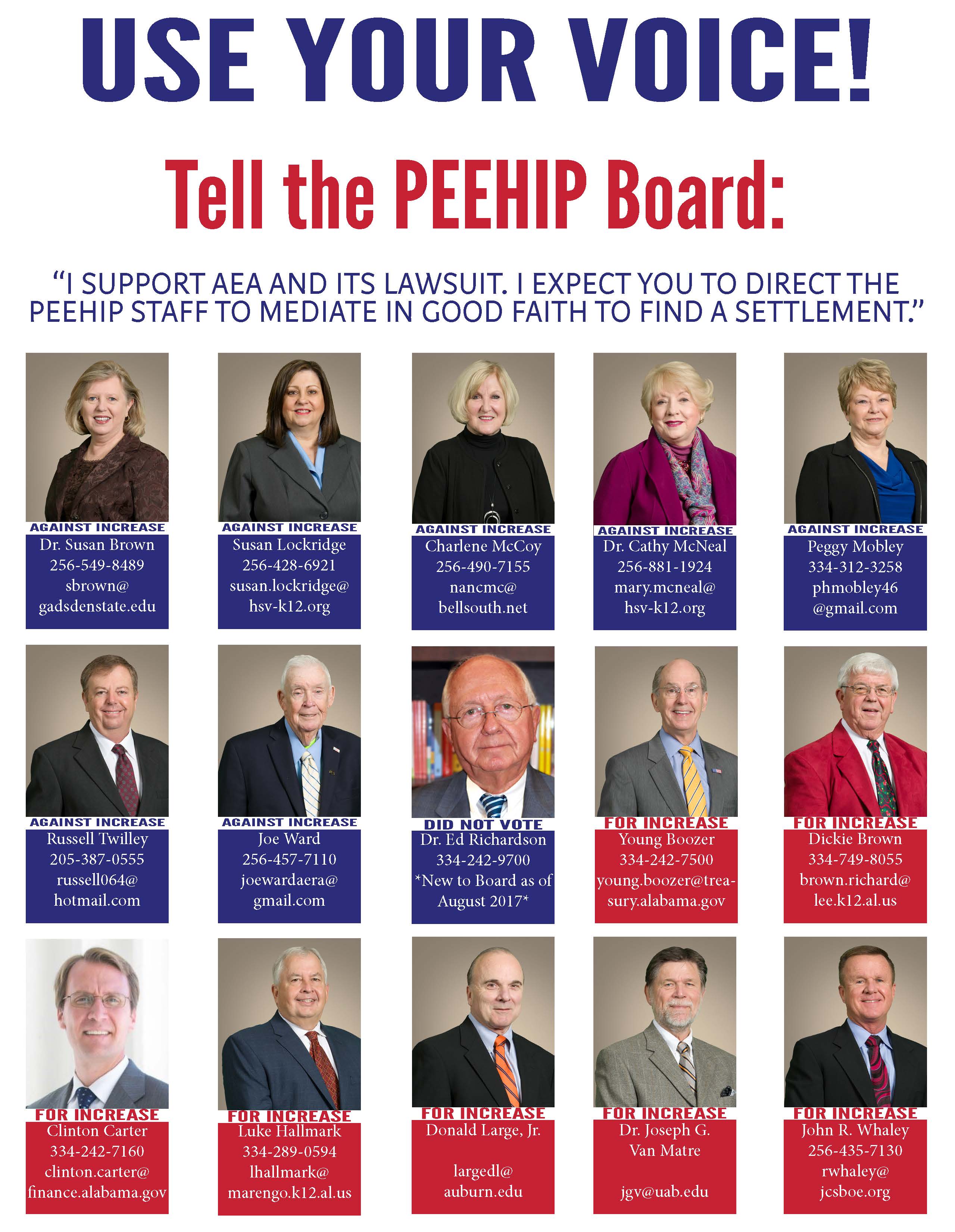 PEEHIP Board Contact Information!